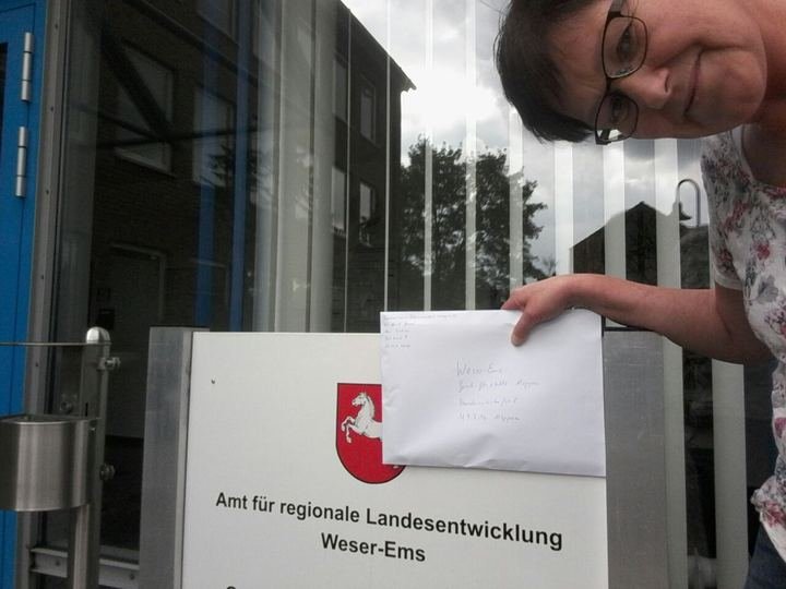 Abgabe des Förderantrags beim Amt für regionale Landesentwicklung Weser-Ems
